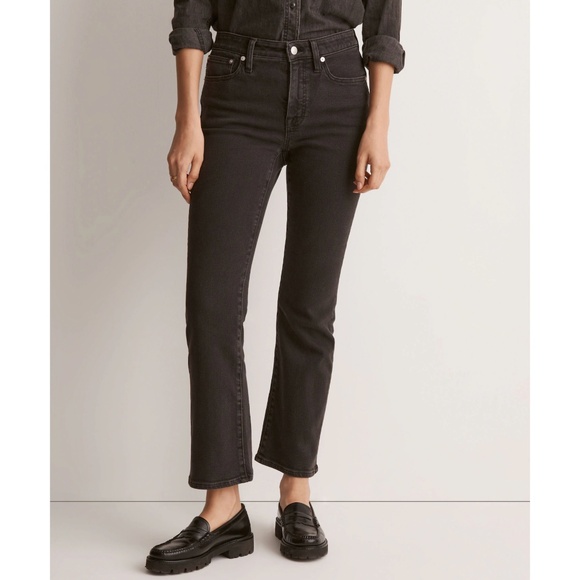 NWT Madewell Tall Kick Out Crop Jeans Starkey Wash with Stretch Size 30 Tall - Picture 1 of 16